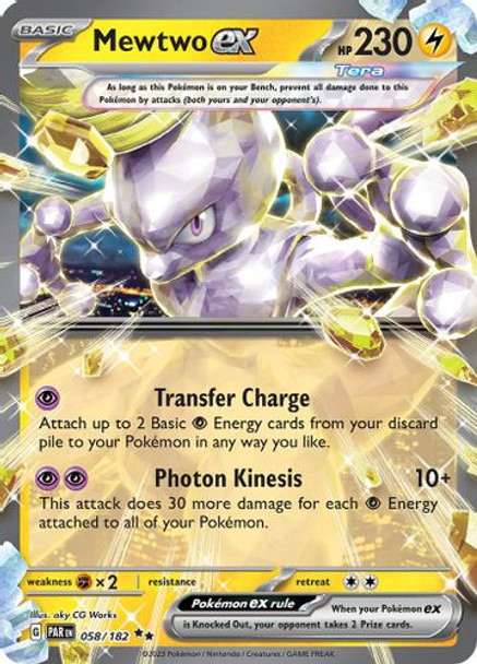 SV04-PAR-EN-058/182RR Mewtwo ex (Holo)