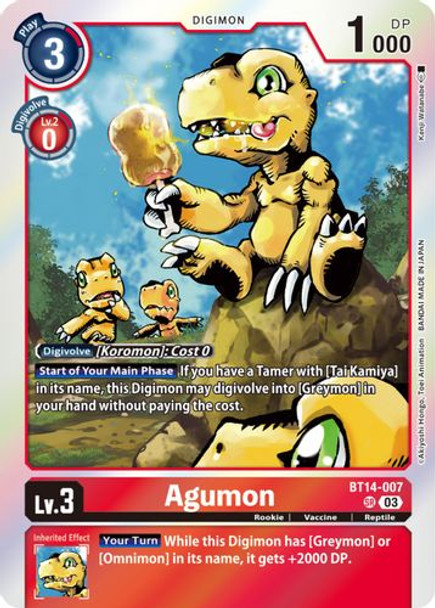 BT14-007SR Agumon (Foil)