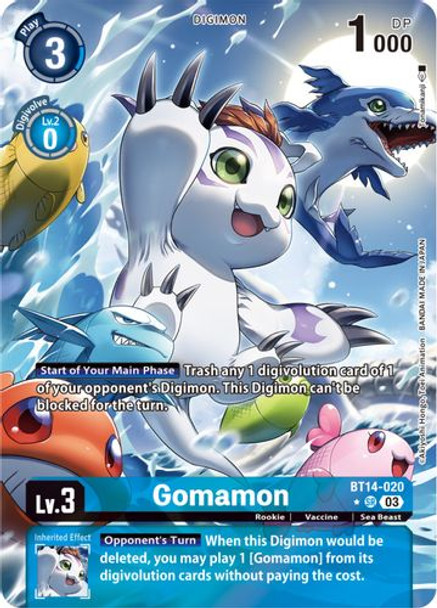 BT14-020SR Gomamon (Alternate Art) (Foil)