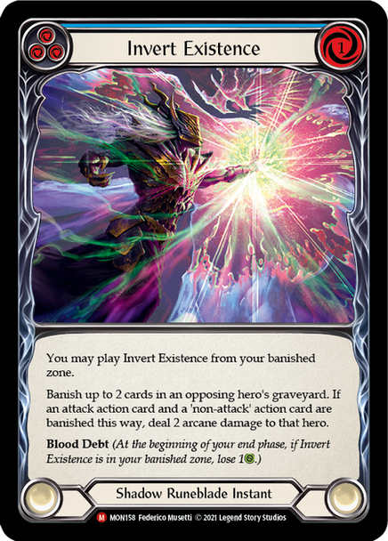 FAB04 MON-158M Invert Existence (blue) Rainbow Foil (1st ed)