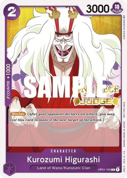 OP01-100 Kurozumi Higurashi (Judge Pack Vol. 1) (Foil)