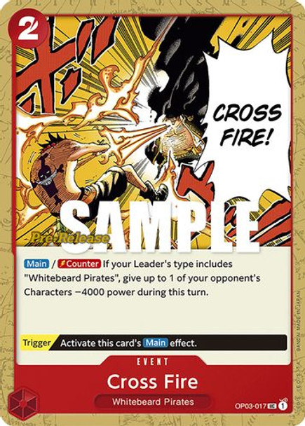 OP03-017UC Cross Fire (Prerelease Stamp)