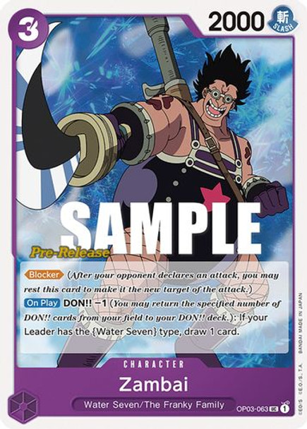 OP03-063UC Zambai (Prerelease Stamp)