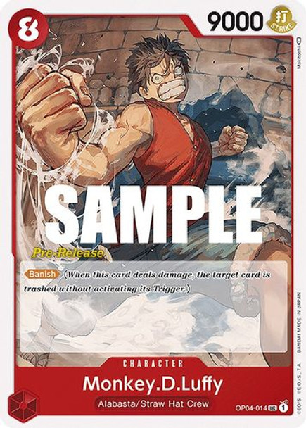 OP04-014UC Monkey.D.Luffy (Prerelease Stamp)