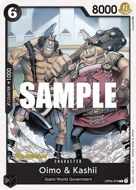 OP04-078C Oimo & Kashii (Prerelease Stamp)