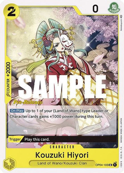 OP04-103UC Kouzuki Hiyori (Prerelease Stamp)