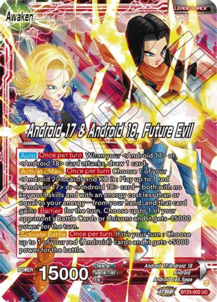 BT23-002UC Android 17 & Android 18 // Android 17 & Android 18, Future Evil