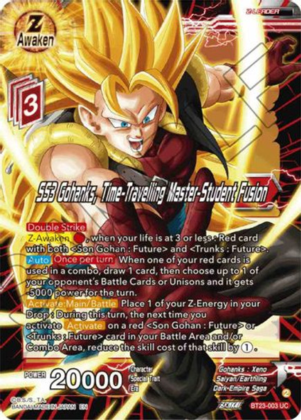 BT23-003UC SS3 Gohanks, Time-Traveling Master-Student Fusion