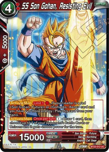 BT23-012UC SS Son Gohan, Resisting Evil (Foil)