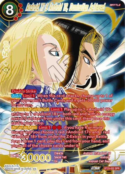 BT23-022SPR Android 17 & Android 18, Domination Achieved (Foil)