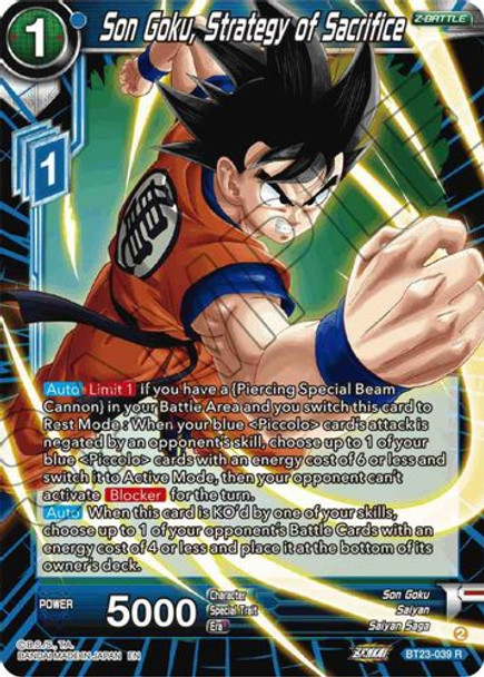 BT23-039R Son Goku, Strategy of Sacrifice