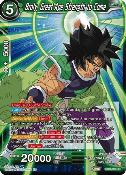 BT23-095UC Broly, Great Ape Strength to Come
