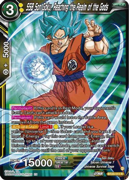 BT23-111R SSB Son Goku, Reaching the Realm of the Gods