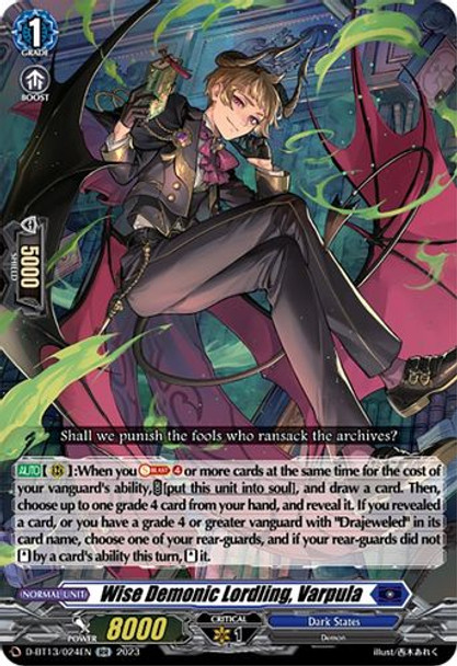 D-BT13/024EN RR Wise Demonic Lordling, Varpula