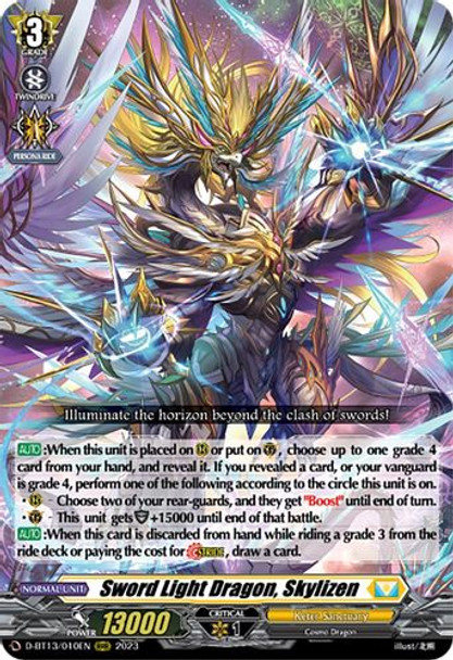 D-BT13/010EN RRR Sword Light Dragon, Skylizen