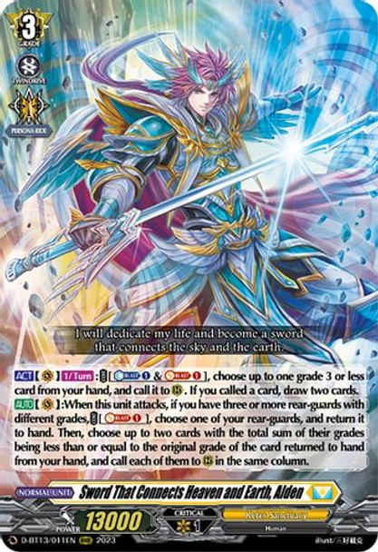 D-BT13/011EN RRR Sword That Connects Heaven and Earth, Alden