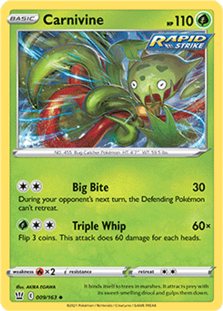 [SWSH05][BST-009/163UC] Carnivine (Reverse Holo)
