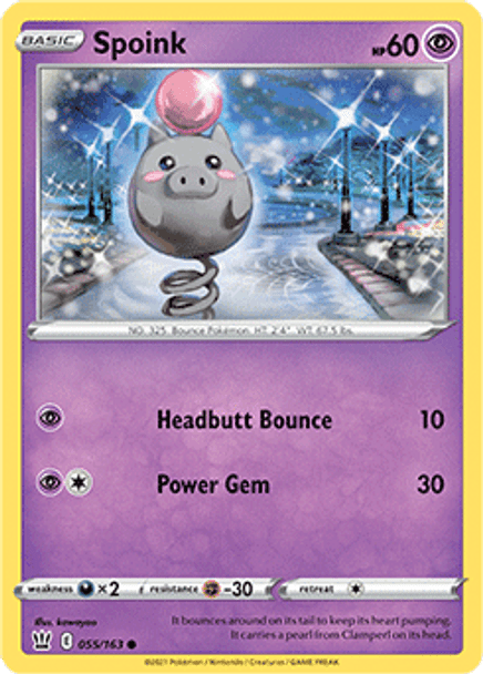 SWSH05-055/163C Spoink (Reverse Holo)