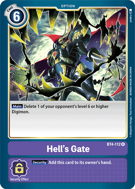 BT04-112R Hell's Gate (Prerelease Stamped)