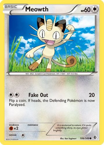 BW07-BCR-106/149C Meowth (Reverse Holo)