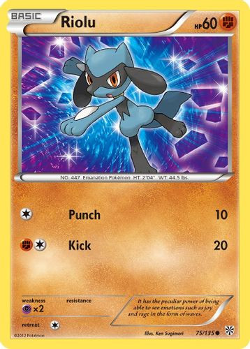 BW08-PLS-075/135C Riolu (Reverse Holo)