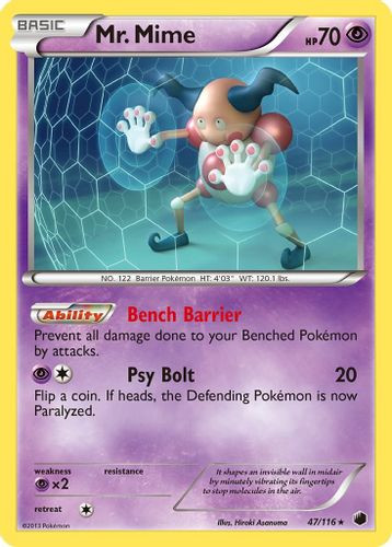 BW09-PLF-047/116R Mr. Mime (Reverse Holo)