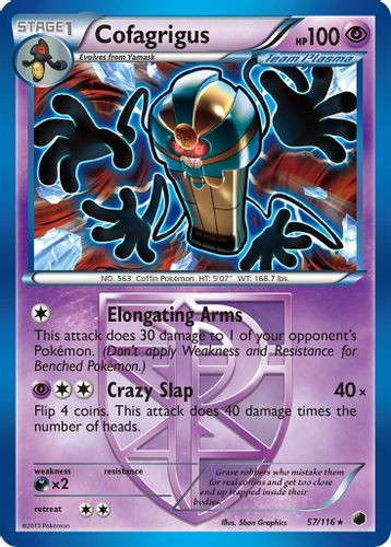 BW09-PLF-057/116R Cofagrigus [Team Plasma] (Reverse Holo)