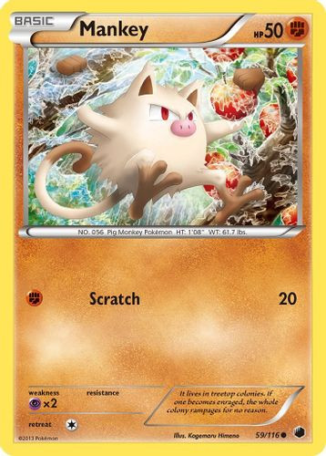 BW09-PLF-059/116C Mankey (Reverse Holo)