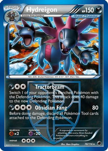 BW09-PLF-078/116HR Hydreigon [Team Plasma] (Reverse Holo)