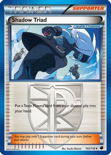 BW09-PLF-102/116UC Shadow Triad [Team Plasma] (Reverse Holo)