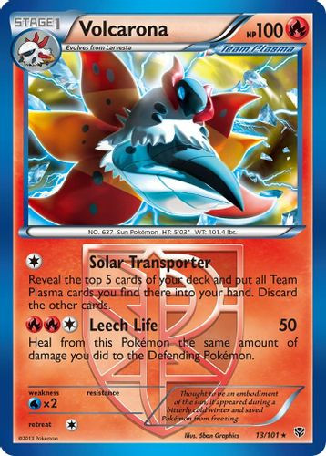 BW10-PLB-013/101R Volcarona [Team Plasma] (Reverse Holo)