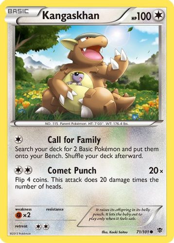 BW10-PLB-071/101C Kangaskhan (Reverse Holo)