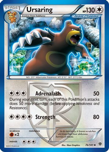 BW10-PLB-076/101UC Ursaring [Team Plasma] (Reverse Holo)