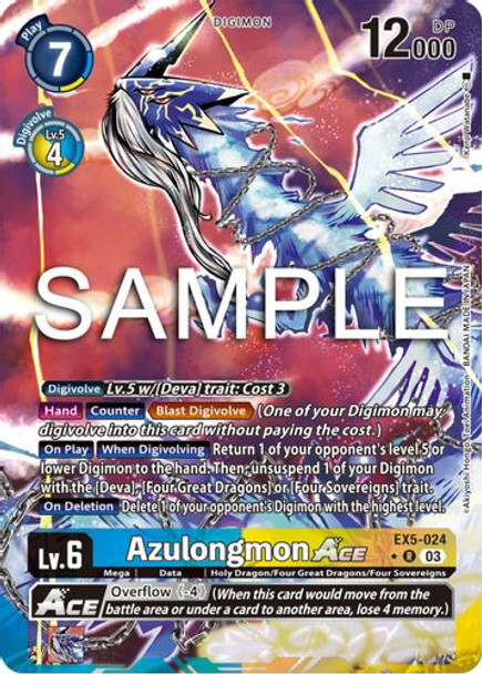 EX05-024R Azulongmon Ace (Alternate Art) (Foil)