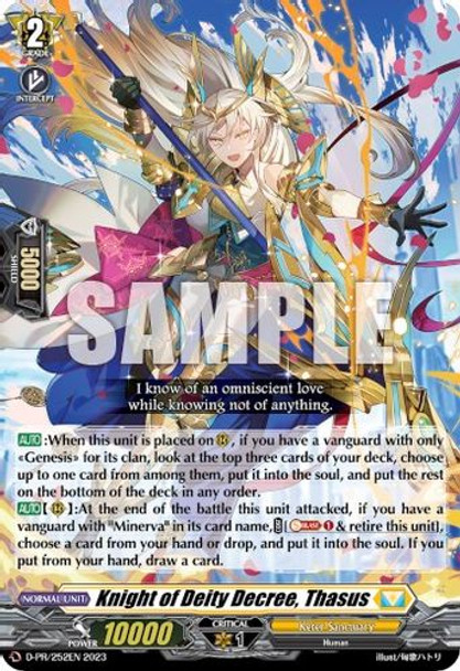 D-PR/252EN PR Knight of Deity Decree, Thasus