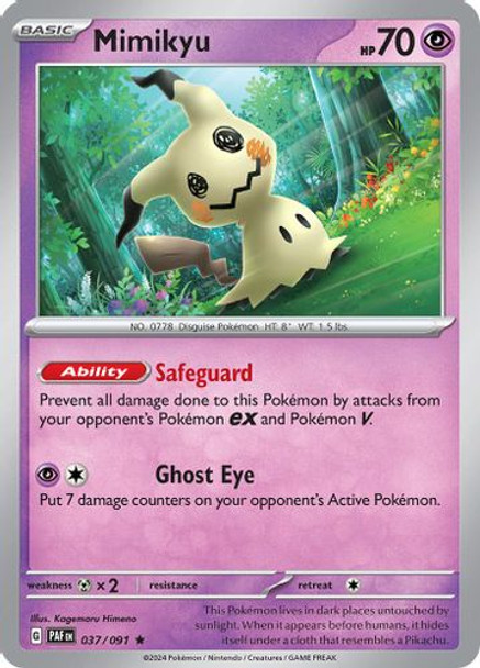 SV04A-PAF-037/91R Mimikyu (Holo)