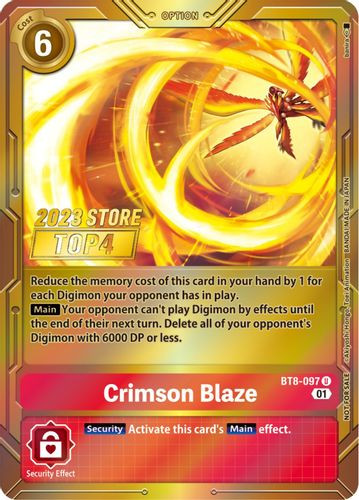 BT08-097U Crimson Blaze (2023 Store Top 4) (Foil)
