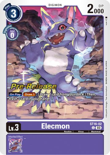 ST16-02C Elecmon (Prerelease Stamped) (Foil)
