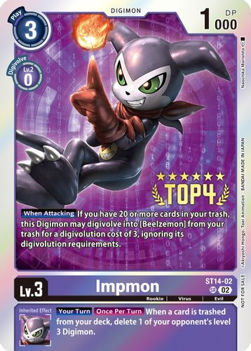 ST014-02SR Impmon (Digimon 3-On-3 November 2023 Top 4) (Foil)