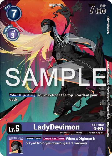 EX01-060U LadyDevimon (2023 Illustration Pack)