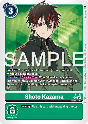 P-133 Shoto Kazama (Digimon Liberator Promotion Pack)