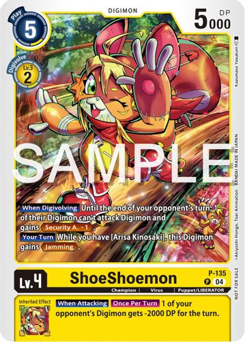 P-135 ShoeShoemon (Digimon Liberator Promotion Pack)