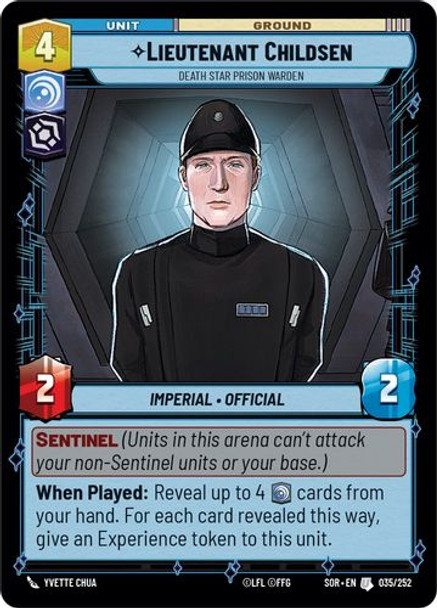 01-SOR-EN-035U Lieutenant Childsen - Death Star Prison Warden (Foil)