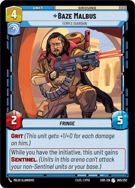 01-SOR-EN-065U Baze Malbus - Temple Guardian (Foil)