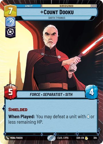 01-SOR-EN-304R Count Dooku - Darth Tyranus (Hyperspace) (Foil)