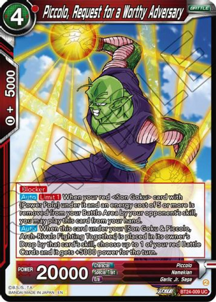 BT24-009UC Piccolo, Request for a Worthy Adversary