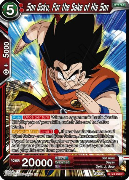 BT24-008R Son Goku, For the Sake of His Son (Foil)