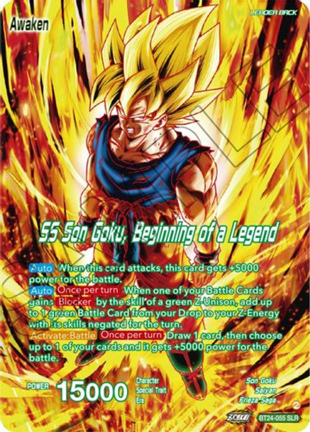 BT24-055SLR Son Goku // SS Son Goku, Beginning of a Legend (Foil)
