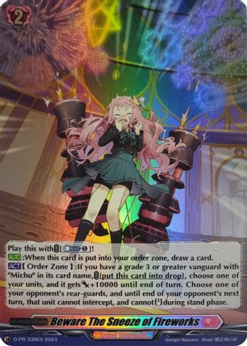 D-PR/339EN PR Beware the Sneeze of Fireworks (Holo)