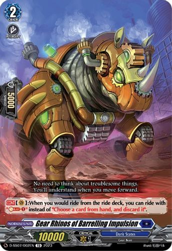 D-SS07/002EN TD Gear Rhinos of Barrelling Impulsion